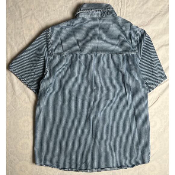 Polo Ralph Lauren Button Down Striped Denim Pony Logo Size Small - Picture 2 of 5